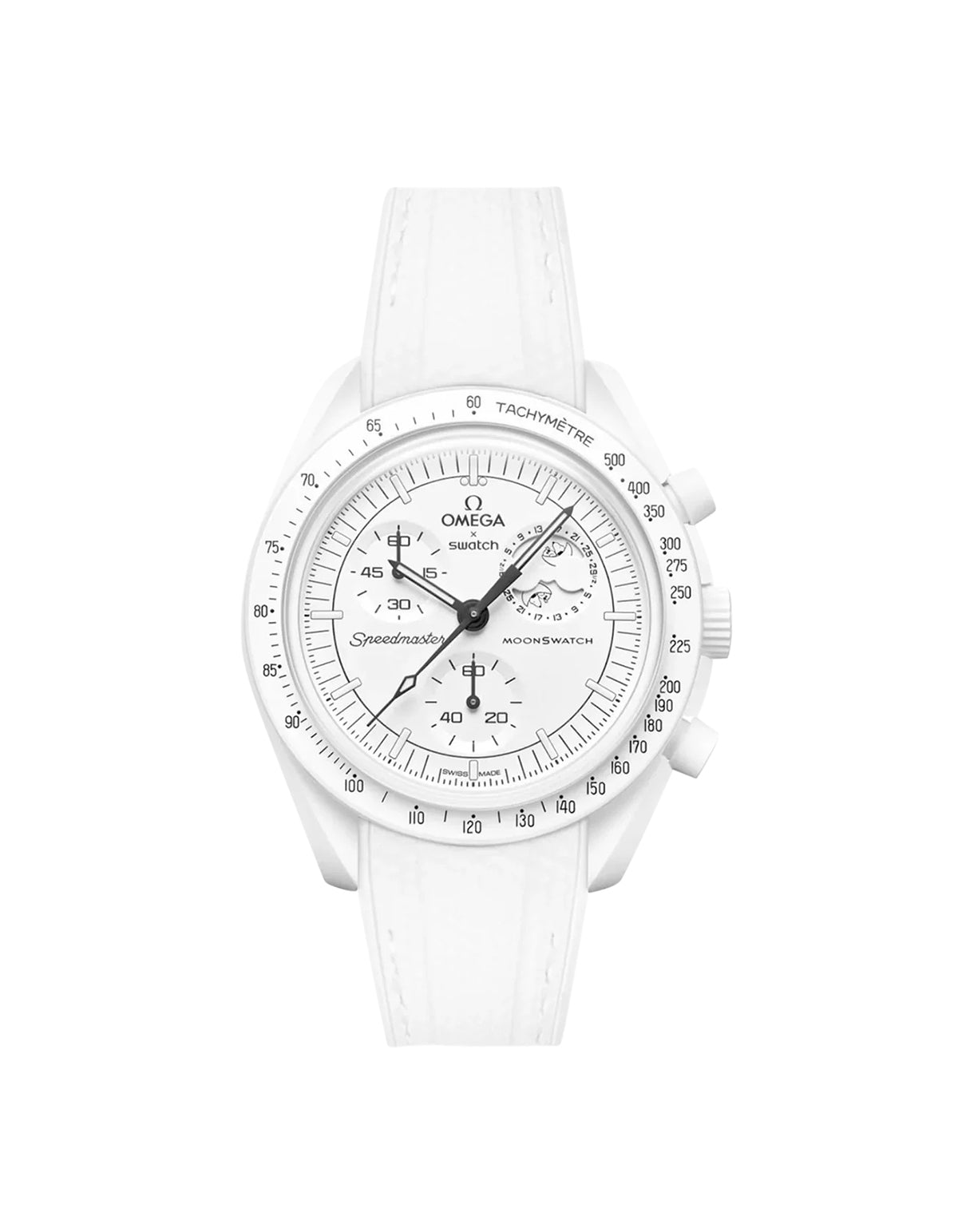 Moonswatch Vertech Rubber Strap | White