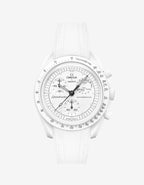 Moonswatch Curved Vertech Rubber Strap - White