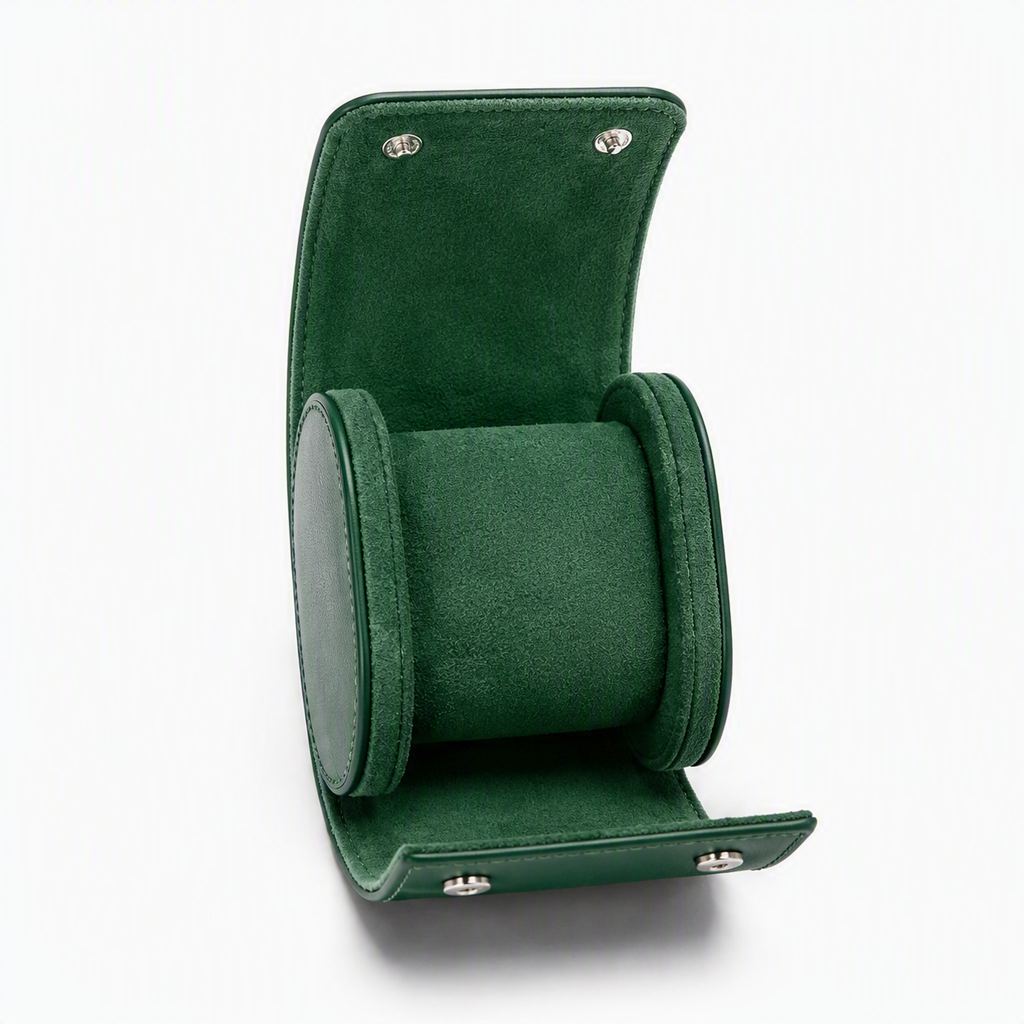 Beaumont 1-Watch Roll Case | Emerald Green
