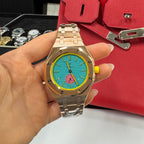 Stainless Steel Full Frame Case & Strap | 3:00 Crown | Rose Gold
