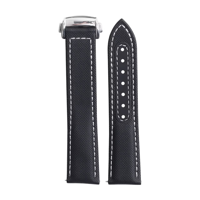 Moonswatch Leather Strap - Black & White