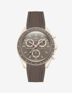 Moonswatch Curved Vertech Rubber Strap - Brown