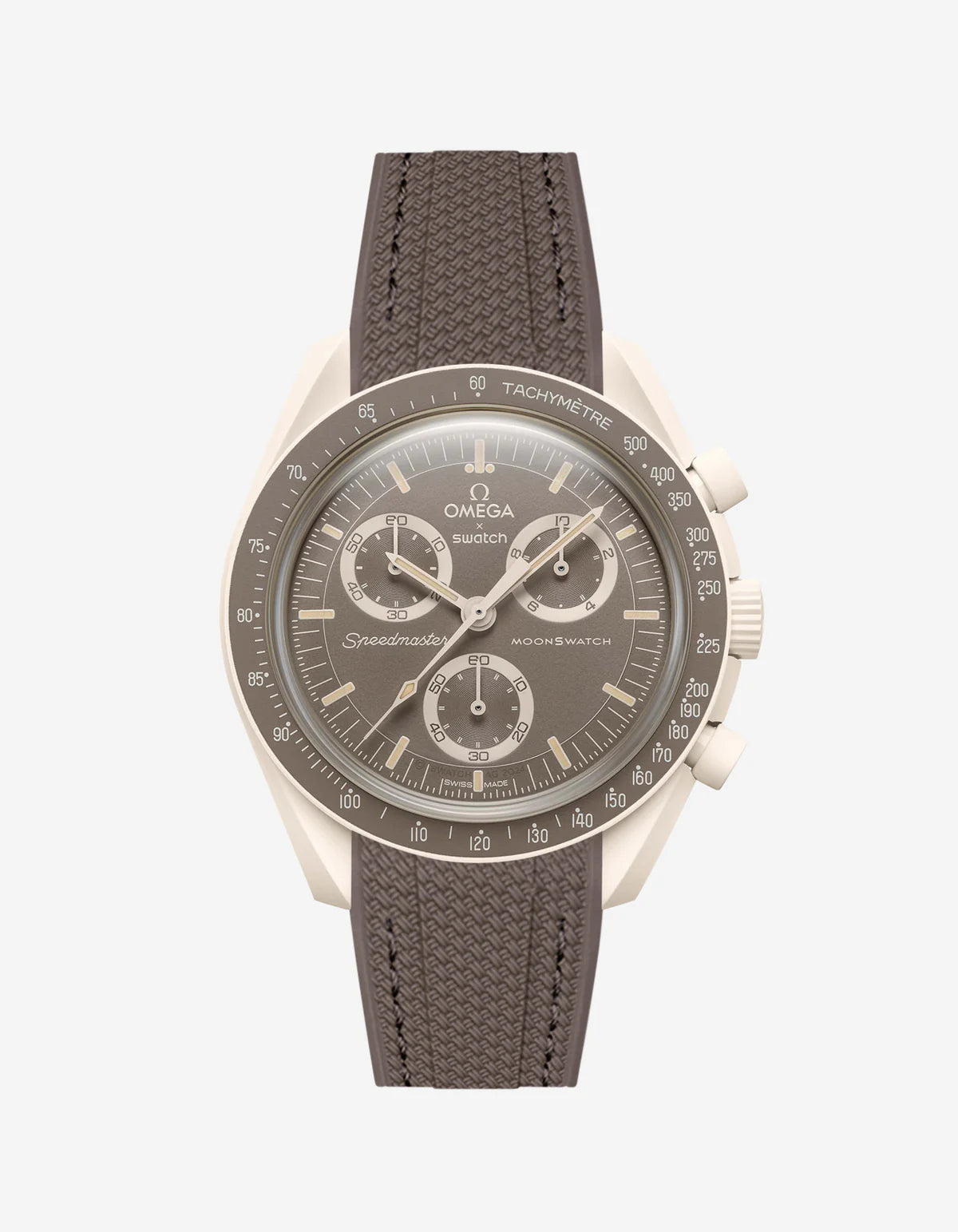 Moonswatch Curved Vertech Rubber Strap - Brown