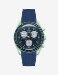 Moonswatch Curved Vertech Rubber Strap - Dark Blue