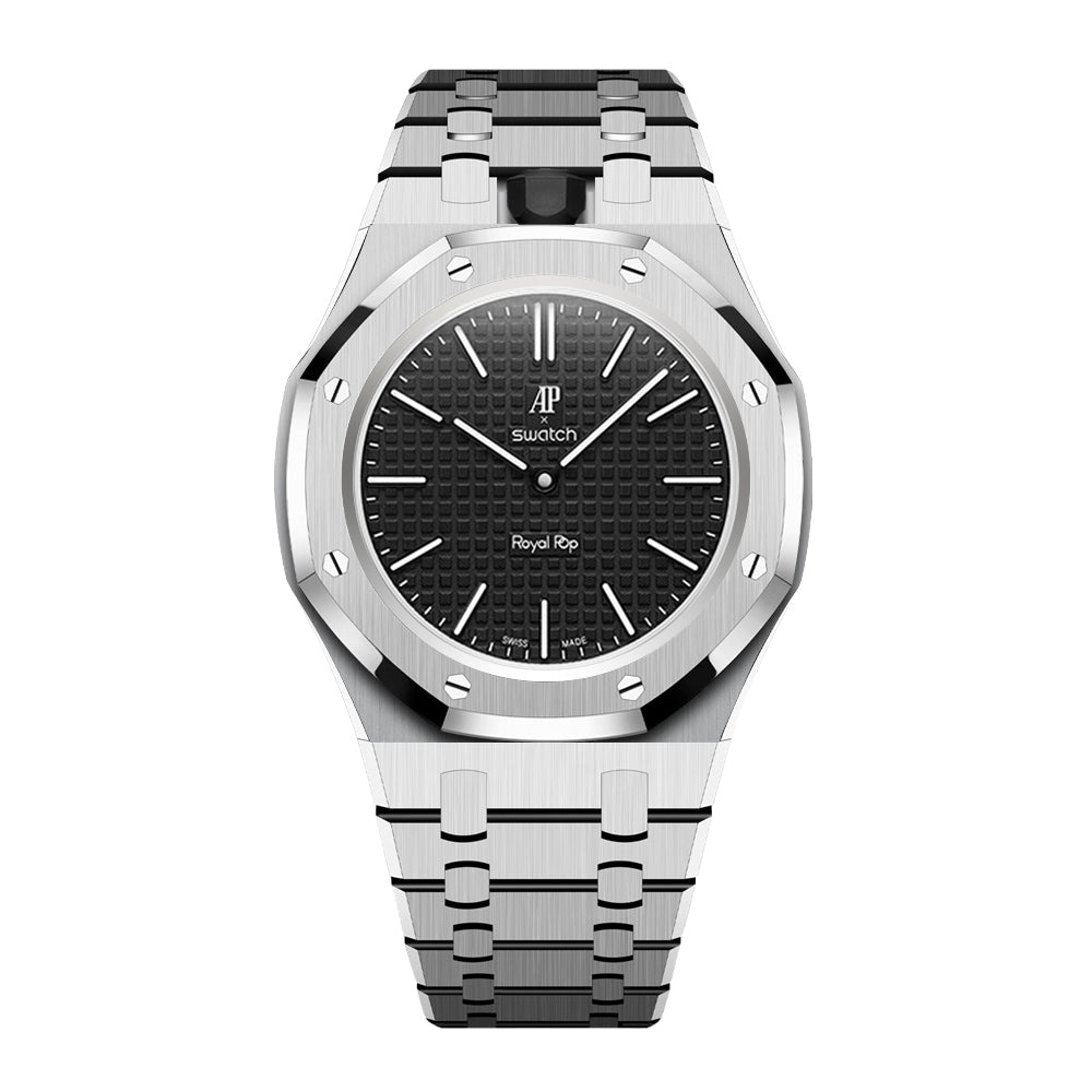 Stainless Steel Full Frame | 12:00 Crown | Silver