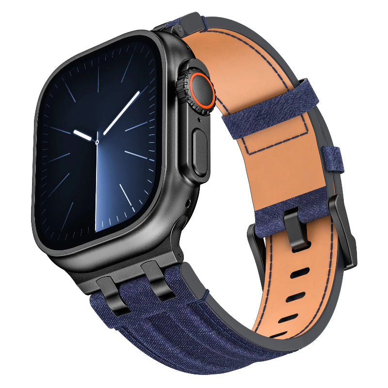 Apple Watch Leather Strap - Navy Blue