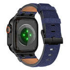 Apple Watch Leather Strap - Navy Blue