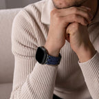 Apple Watch Leather Strap - Navy Blue