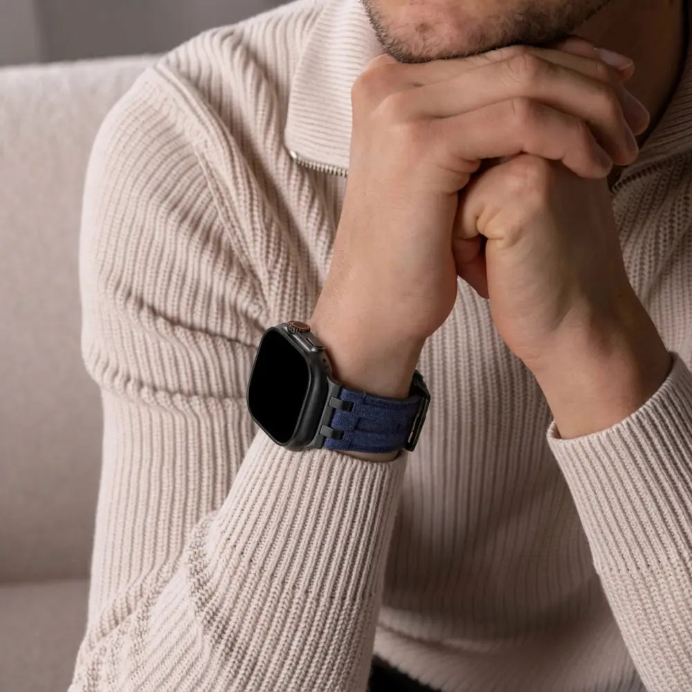 Apple Watch Leather Strap - Navy Blue