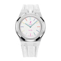 Stainless Steel & Rubber | 12:00 Crown | White