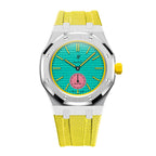 Stainless Steel & Rubber | 3:00 Crown | Yellow