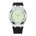 Stainless Steel Case & Rubber Strap | 12:00 Crown | Black