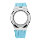 Stainless Steel & Rubber | 12:00 Crown | Sky Blue
