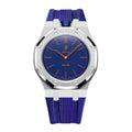 Stainless Steel & Rubber | 12:00 Crown | Navy Blue