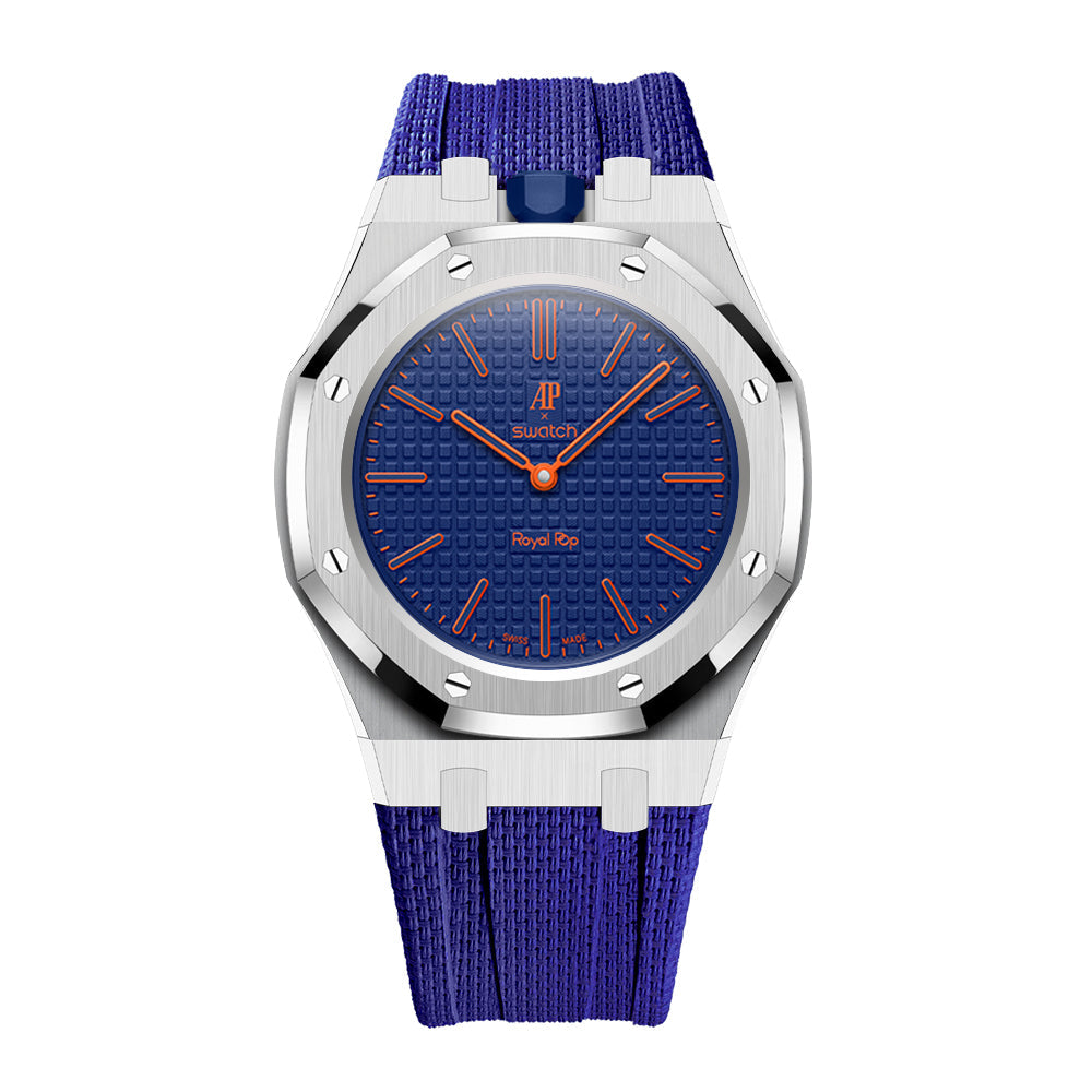 Stainless Steel & Rubber | 12:00 Crown | Navy Blue
