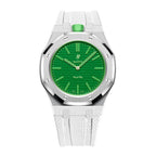 Stainless Steel Case & Rubber Strap | 12:00 Crown | White
