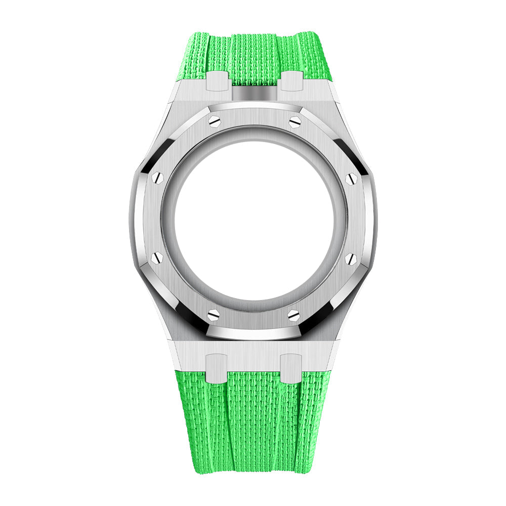 Stainless Steel & Rubber | 12:00 Crown | Green