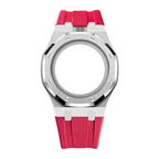 Stainless Steel Case & Rubber Strap | 12:00 Crown | Red