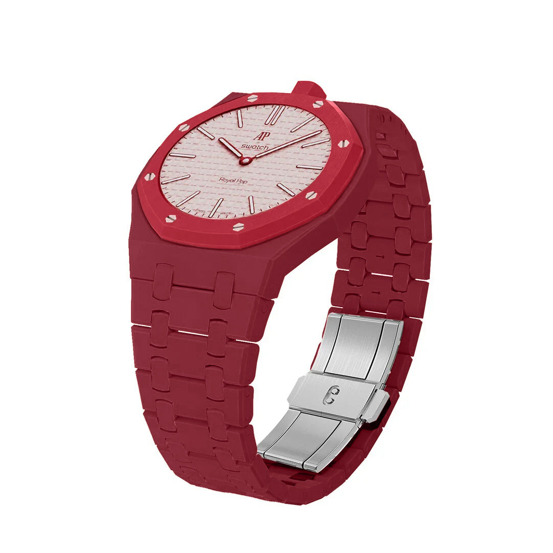 Ceramic Case & Strap | 12:00 Crown | Red