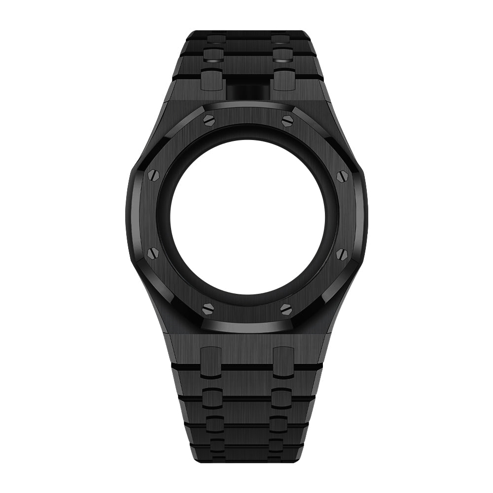 Stainless Steel Full Frame | 12:00 Crown | Black