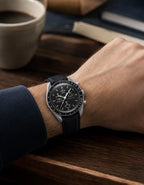 Moonswatch Leather Strap | Black