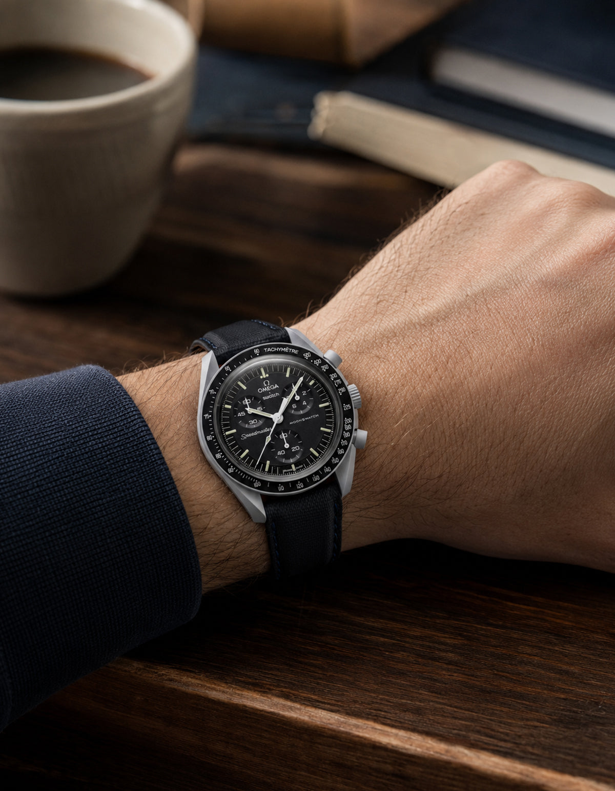 Moonswatch Leather Strap | Black