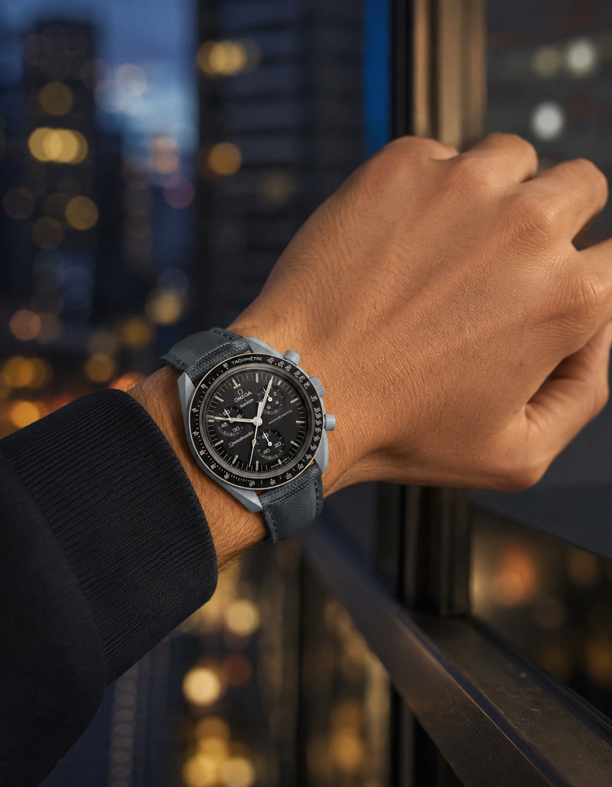 Moonswatch Leather Strap | Gray