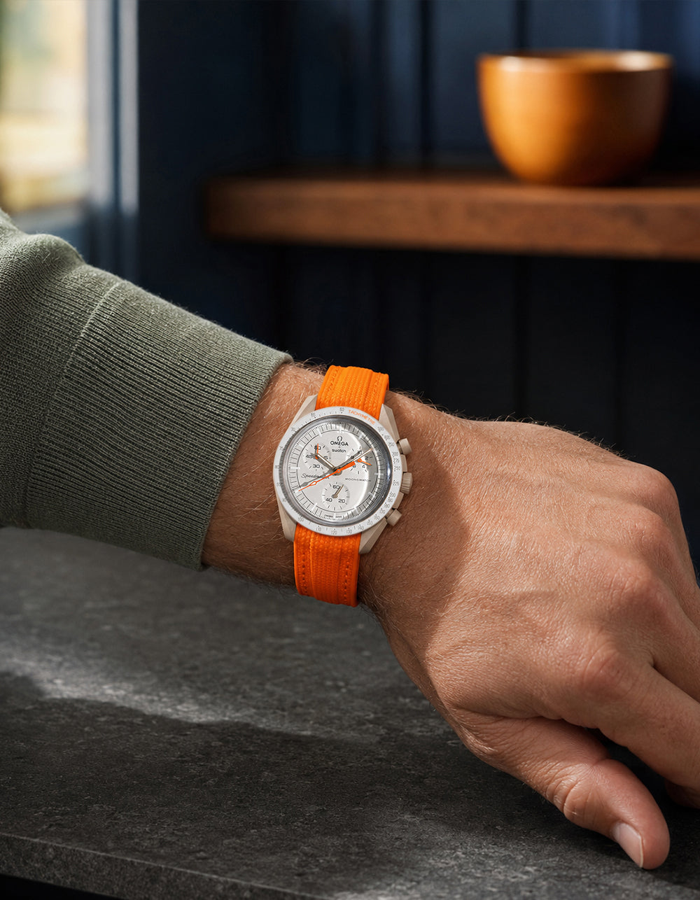 Moonswatch Vertech Rubber Strap | Orange
