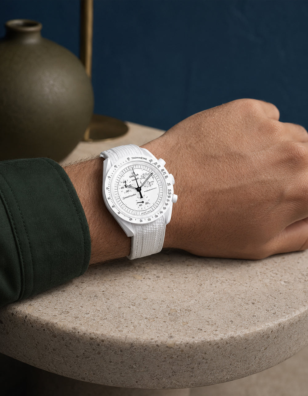 Moonswatch Vertech Rubber Strap | White