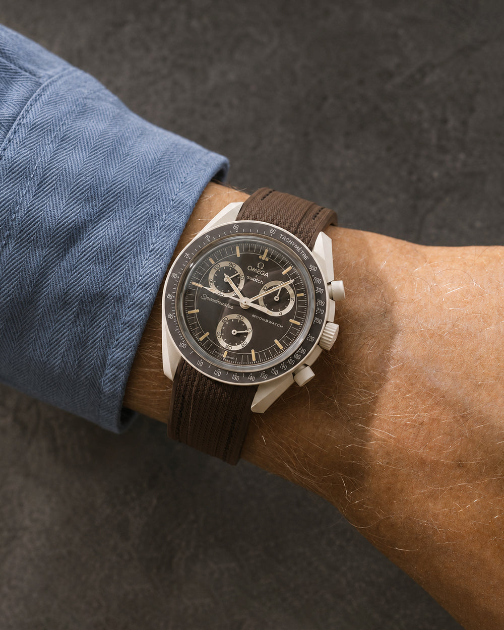 Moonswatch Vertech Rubber Strap | Brown