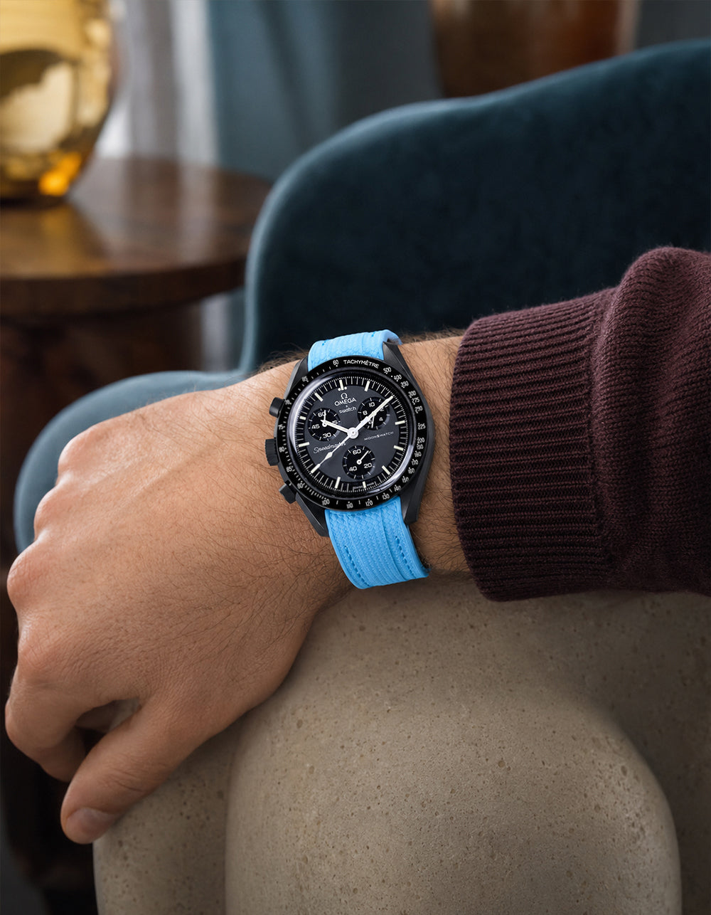 Moonswatch Vertech Rubber Strap | Blue