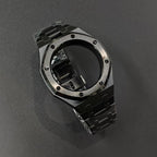 Stainless Steel Full Frame Case & Strap | 3:00 Crown | Black