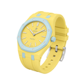 Ceramic Case + Silicone Strap | 3:00 Crown | Yellow & Blue