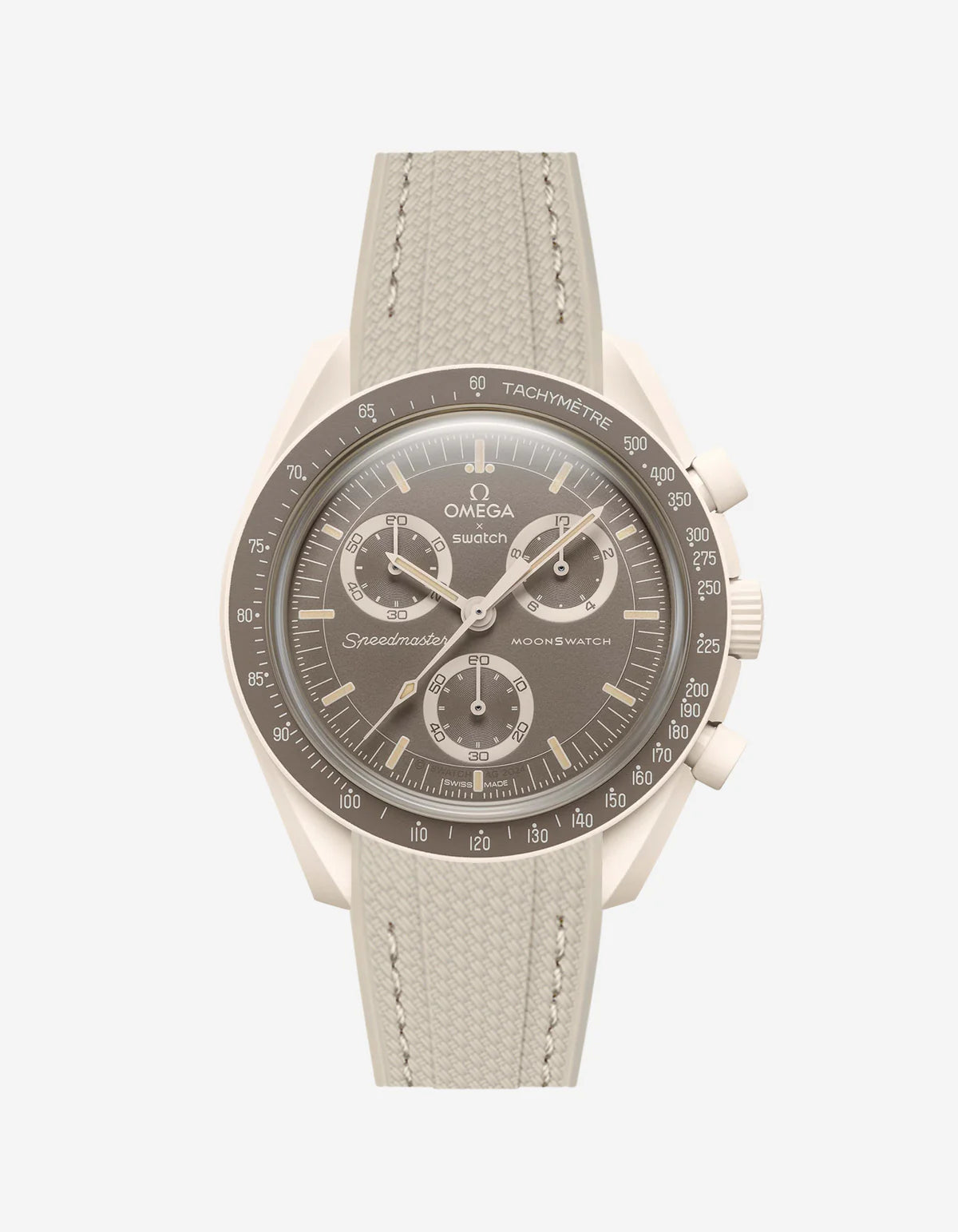 Moonswatch Curved Vertech Rubber Strap - Beige