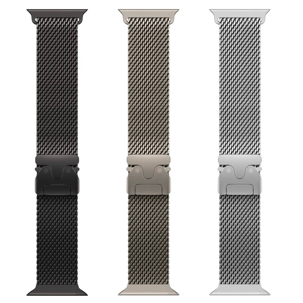 Milanese Loop Strap for Apple Watch Ultra 3 2 Band 49mm 45mm 46mm 44mm 42mm 41mm 40mm Correa Bracelet iWatch Series 11 10 SE 9 8