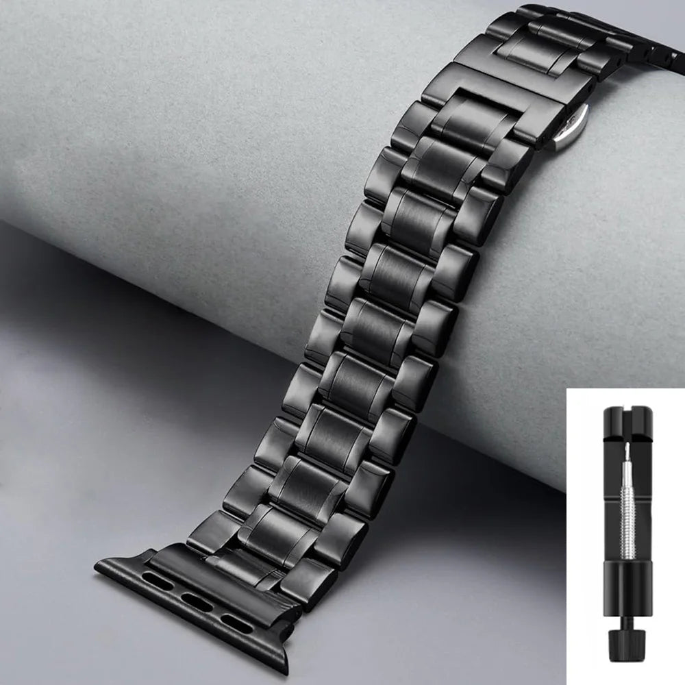 Stainless Steel Strap For Apple Watch Band Series 11/10/9/8/7/6/5/4/3/SE 3 Metal Bracelet For iWatch Ultra 3 49mm 45mm 44mm 46mm