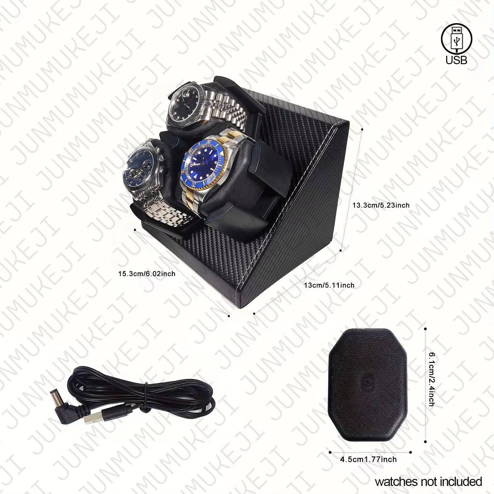 3 Piece Watch Winder Display for Automatic Watches