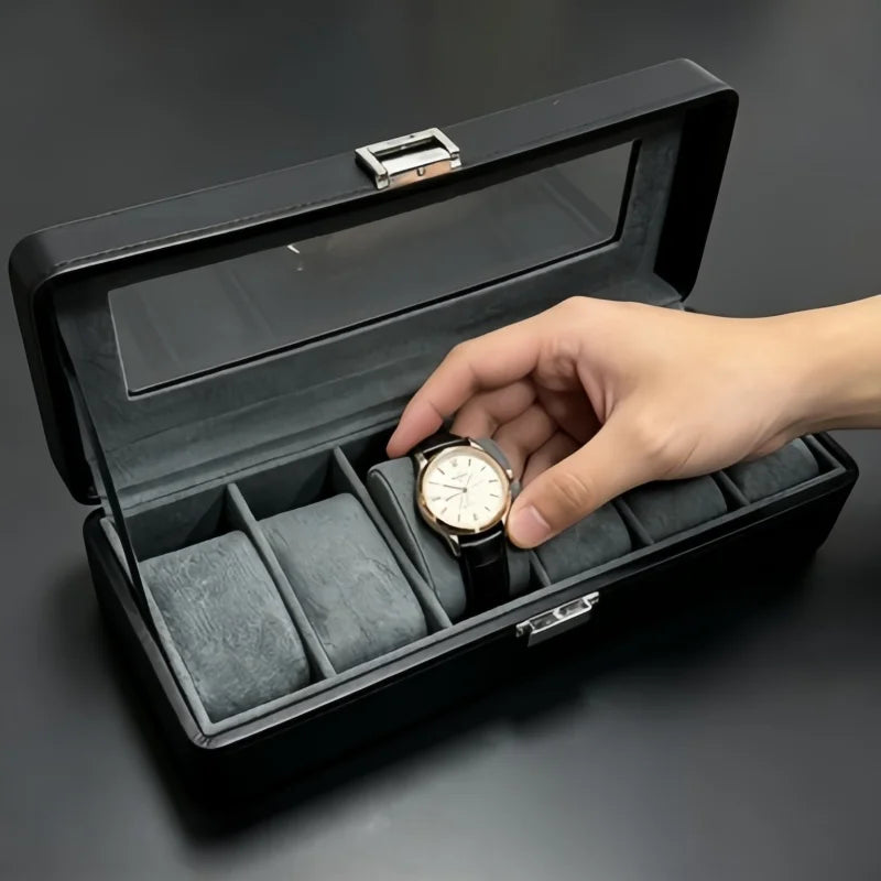 6 Slot Lockable Watch Display Box
