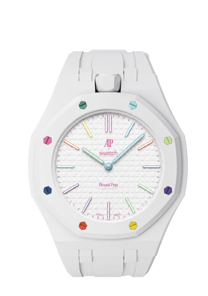Ceramic Case + Silicone Strap | 12:00 Crown | White