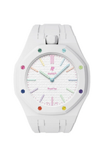 Ceramic Case + Silicone Strap | 12:00 Crown | White