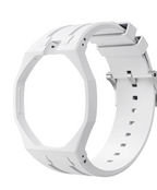Ceramic Case + Silicone Strap | 12:00 Crown | White