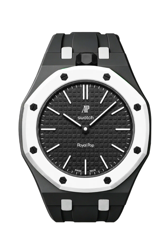 Ceramic Case + Silicone Strap | 12:00 Crown | Black