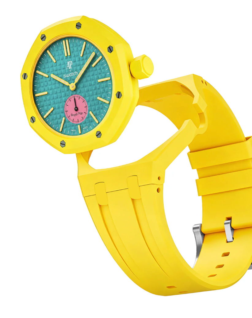 Ceramic Case + Silicone Strap | 3:00 Crown | Yellow