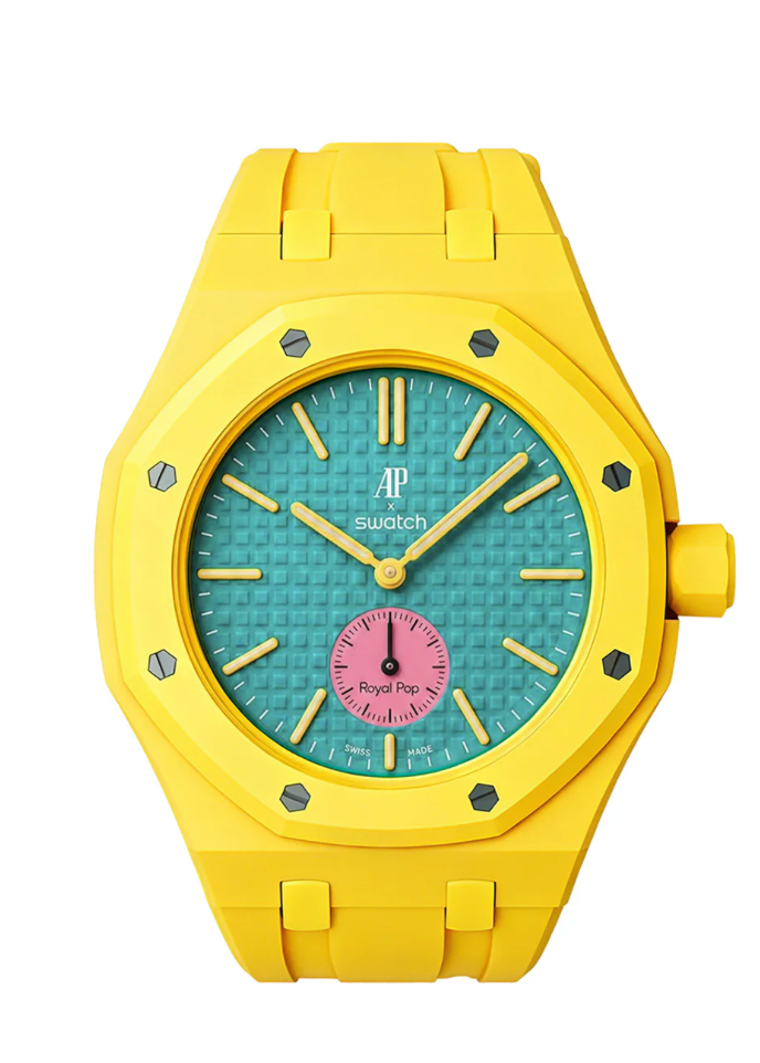 Ceramic Case + Silicone Strap | 3:00 Crown | Yellow