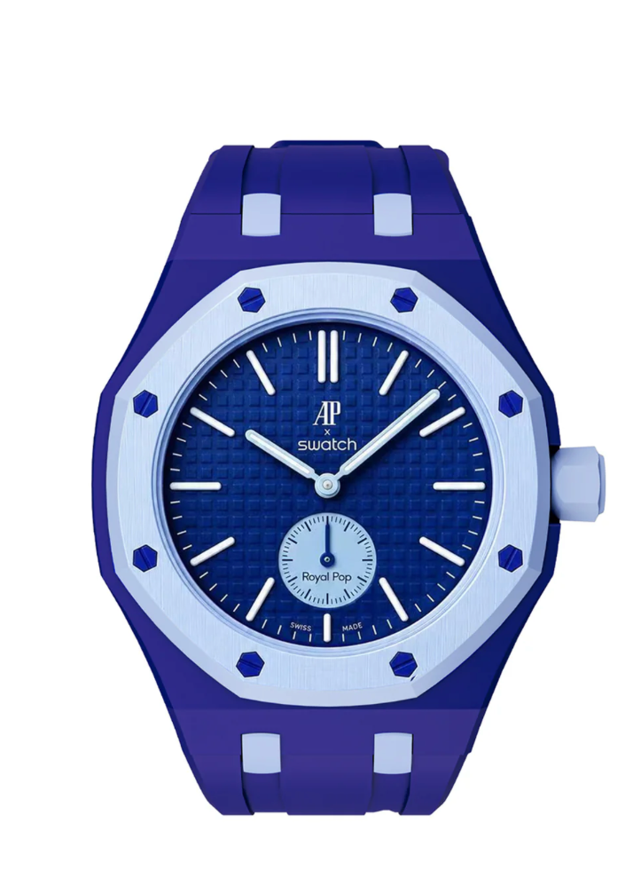 Ceramic Case + Silicone Strap | 3:00 Crown | Double Blue