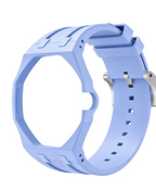 Ceramic Case + Silicone Strap | 3:00 Crown | Blue