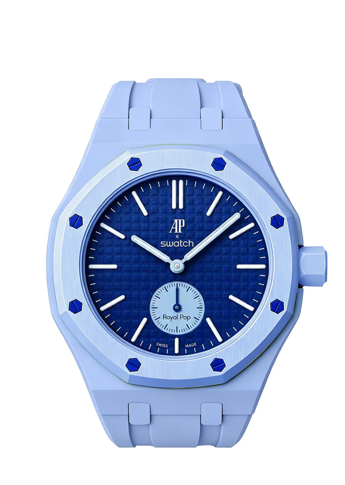 Ceramic Case + Silicone Strap | 3:00 Crown | Blue