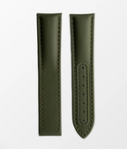 Moonswatch Leather Strap - Green & White