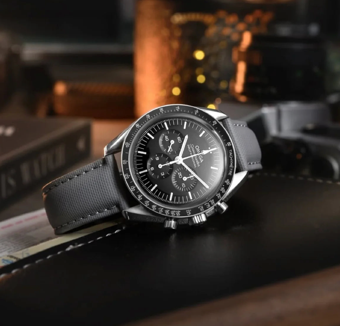 Moonswatch Leather Strap - Gray