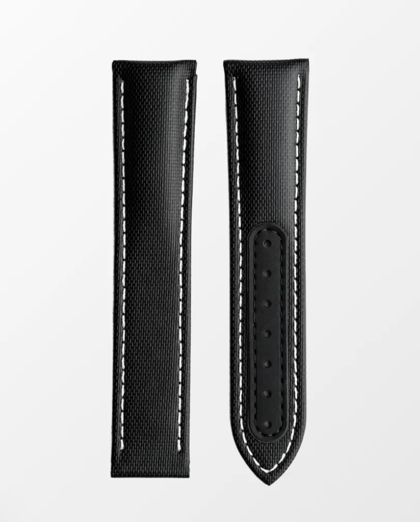 Moonswatch Leather Strap - Black & White